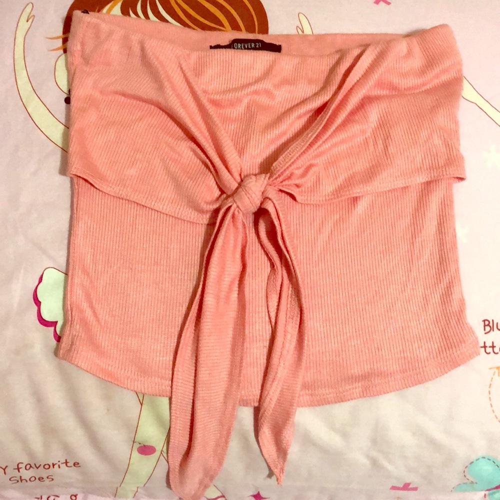 Forever 21 Pink Ribbed Tube Top